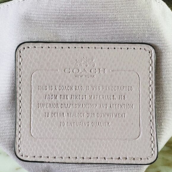 COACH Light Khaki Petal Signature Canvas Messenger Crossbody Bag - Picture 12 of 14